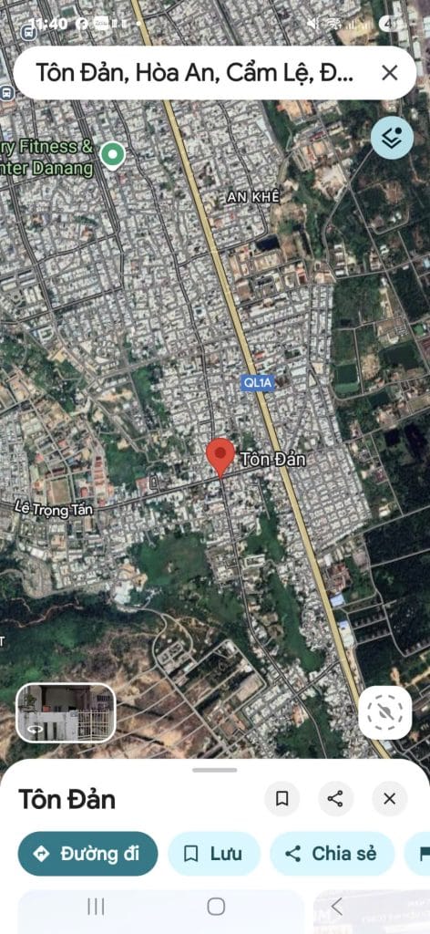 Đất mặt tiền Tôn Đản Cẩm Lệ Đà Nẵng