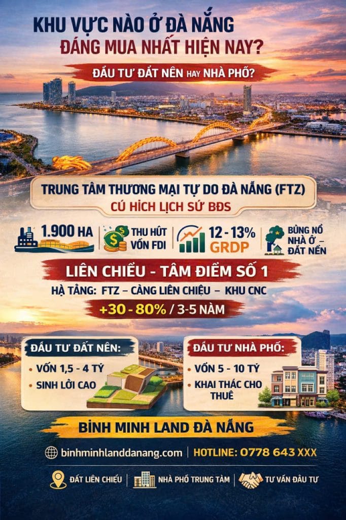 Khu vực nào ở Đà Nẵng đáng mua nhất hiện nay – Liên Chiểu đón sóng Trung tâm thương mại tự do Đà Nẵng