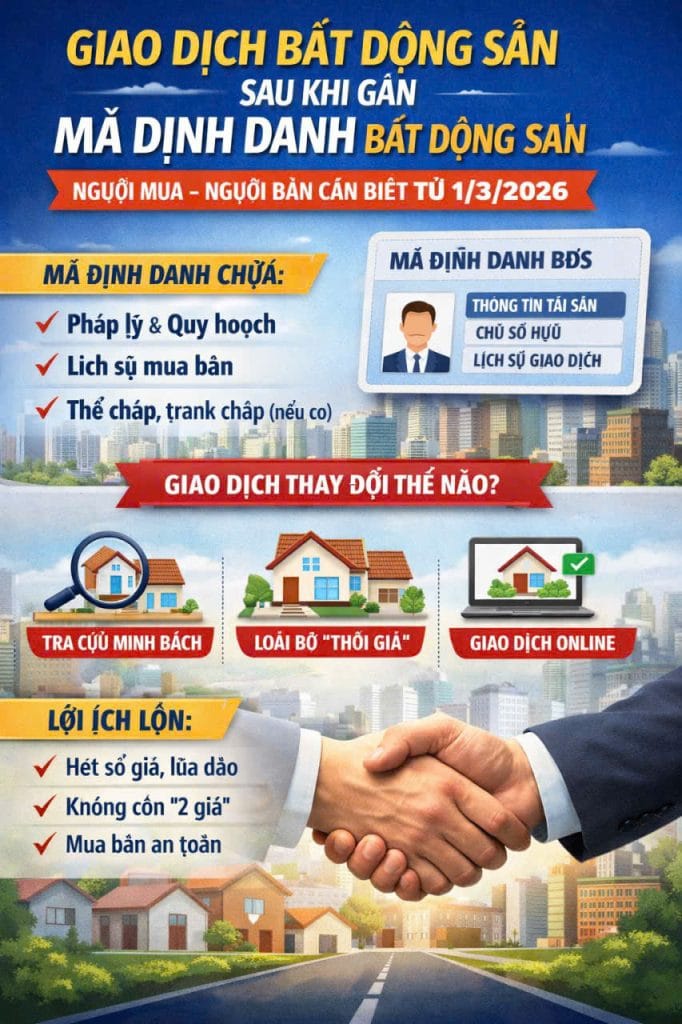 giao dịch bất động sản sau khi gắn mã định danh từ 1-3-2026