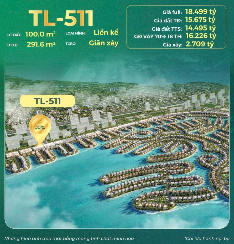 Bảng giá Vinhomes Green Paradise Cần Giờ của tập đoàn Vingroup.