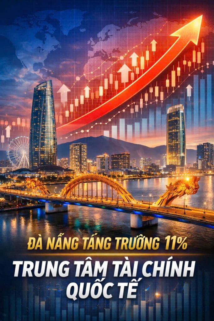 Đà Nẵng tăng trưởng 11% năm 2026, thúc đẩy trung tâm tài chính quốc tế và thị trường bất động sản phát triển mạnh.