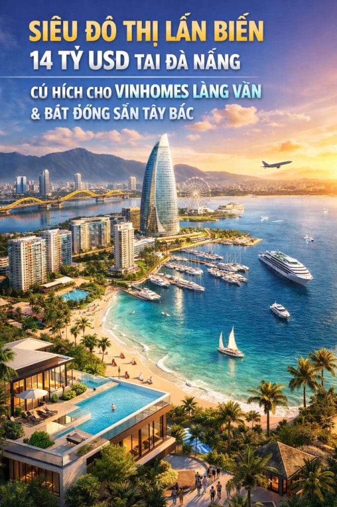 Siêu đô thị lấn biển 14 tỷ USD tại Đà Nẵng – động lực phát triển Vinhomes Làng Vân và bất động sản Tây Bắc Đà Nẵng
