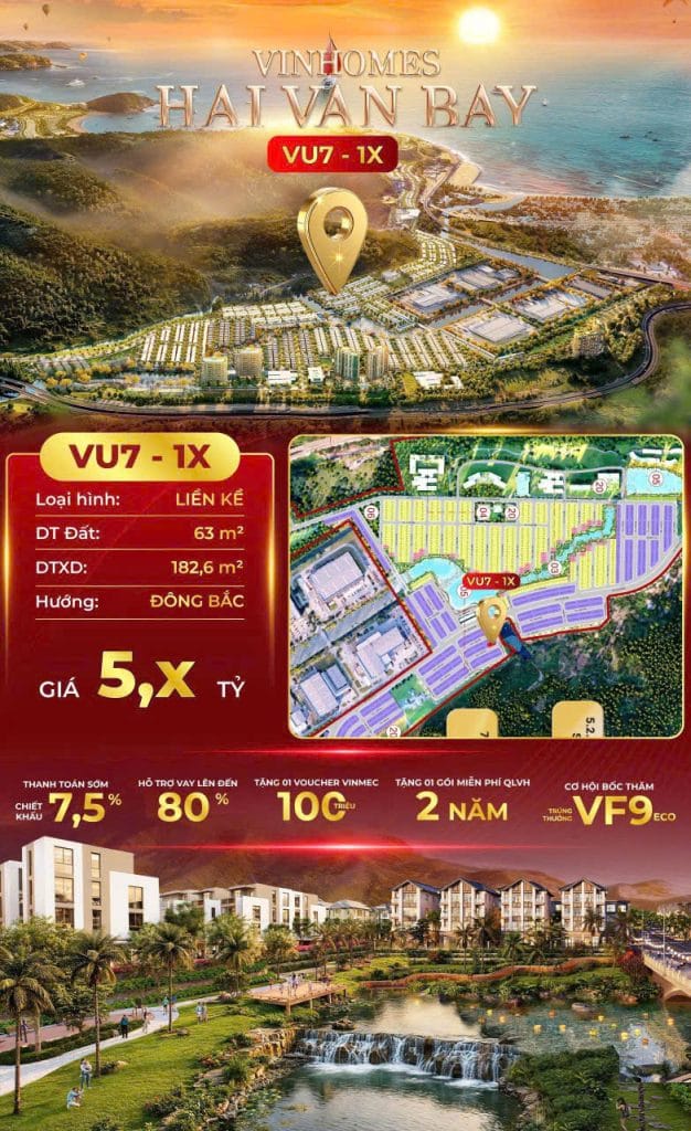 Bảng giá Vinhomes Hải Vân Bay 2026 mới nhất quỹ hàng VU giá từ 5.x tỷ tại Làng Vân Đà Nẵng