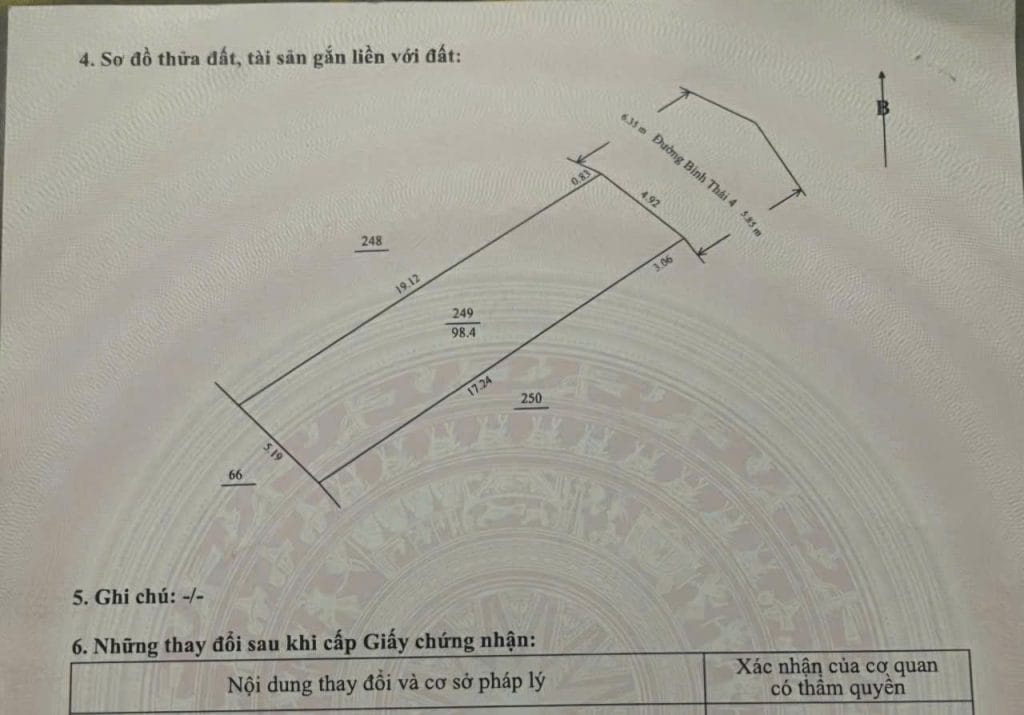 Bán Đất Mặt Tiền Đường Bình Thái 4, Hòa Thọ Đông, Cẩm Lệ, Đà Nẵng – 98m² nở hậu