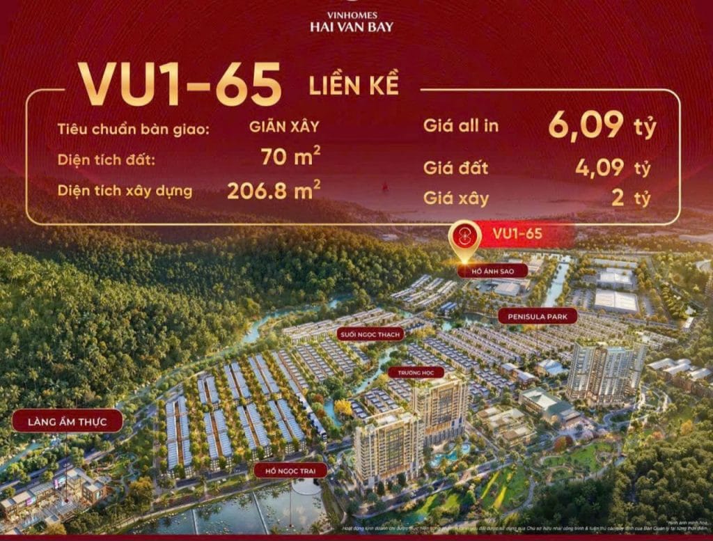 3 Căn Liền Kề Vinhomes Hải Vân Bay Bạch Vân Hợp Khối 15m