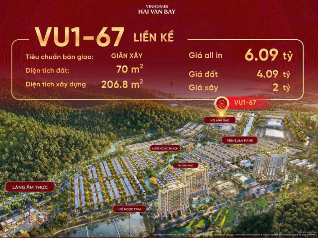 3 Căn Liền Kề Vinhomes Hải Vân Bay Bạch Vân Hợp Khối 15m