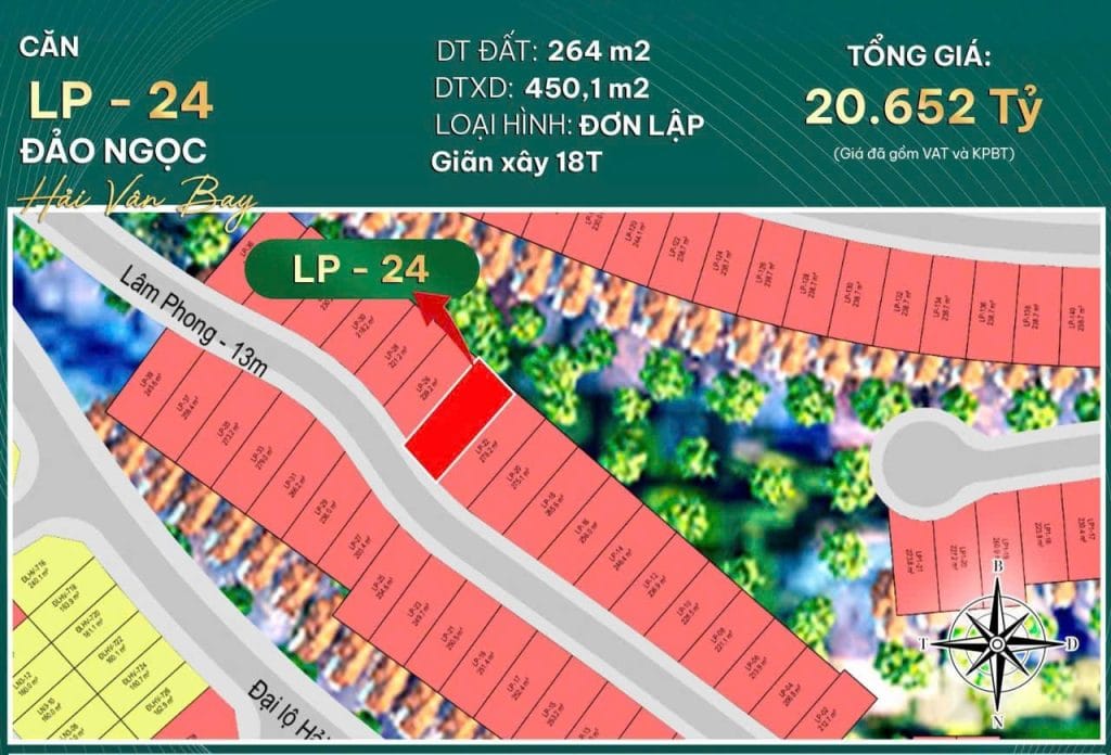 ​Giỏ Hàng Biệt Thự & Liền Kề Đảo Ngọc Hải Vân Bay - Sở Hữu Lâu Dài, Giãn Xây 18 Tháng