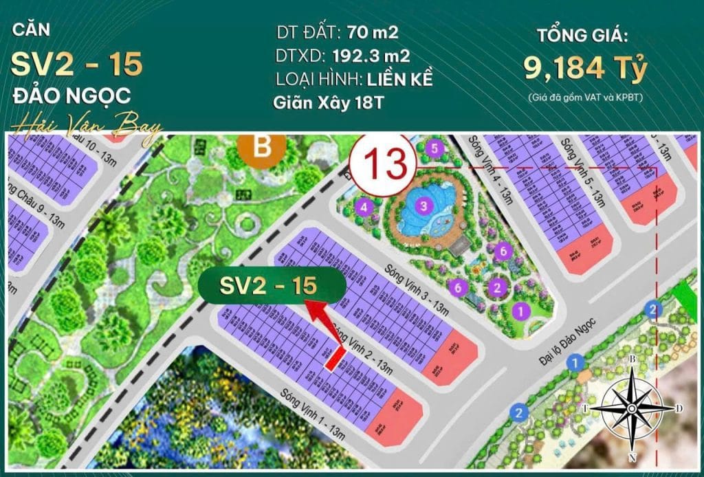 ​Giỏ Hàng Biệt Thự & Liền Kề Đảo Ngọc Hải Vân Bay - Sở Hữu Lâu Dài, Giãn Xây 18 Tháng
