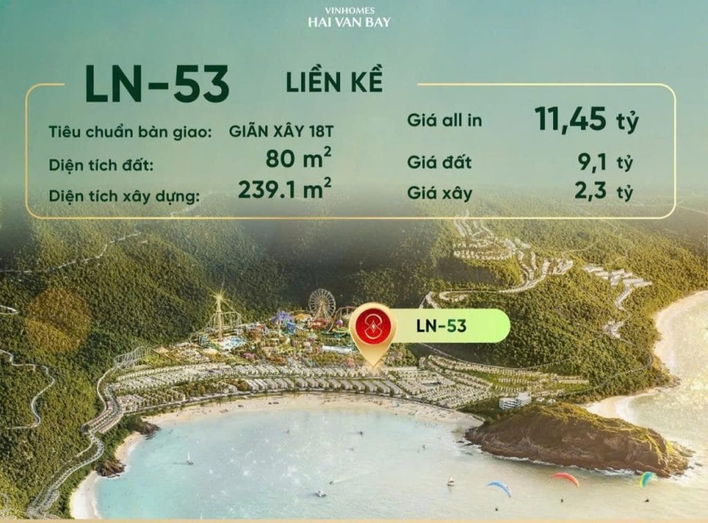​Bán liền kề Vinhomes Hải Vân Bay Đà Nẵng – Giá tốt, chính sách khủng