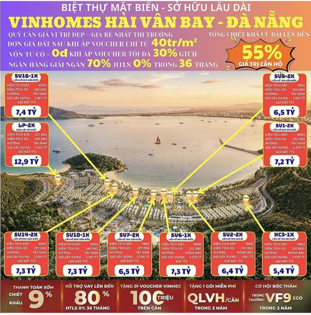 Bán Liền Kề Đảo Ngọc Hải Vân Bay SV5-30 - BĐS Mặt Biển Sở Hữu Lâu Dài