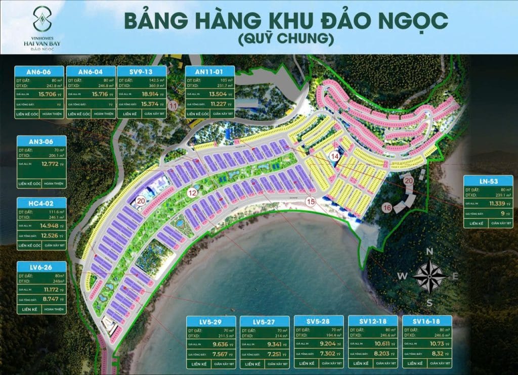 Bán căn liền kề SV2-15 Đảo Ngọc Hải Vân Bay mặt biển sở hữu lâu dài
