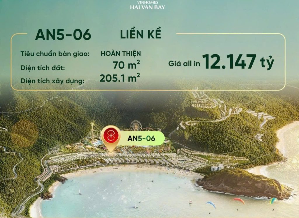 Sở Hữu Căn Liền Kề AN5-06 Vinhomes Hải Vân Bay View Vịnh Biển