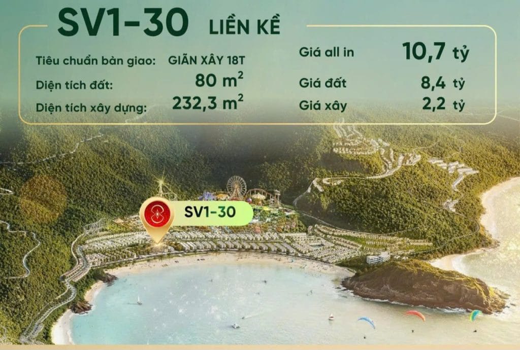Bán Liền Kề Vinhomes Hải Vân Bay (Căn SV1-30 & SV1-32) - Siêu Phẩm Đầu Tư Biển Đáng Sống Nhất 2026