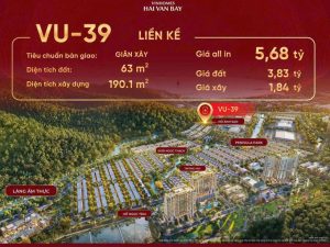 ​Bán liền kề VU-39 Vinhomes Hải Vân Bay vị trí đẹp giá cực tốt
