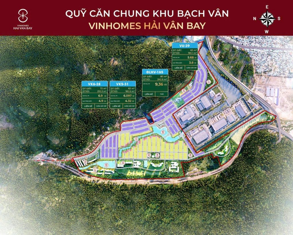 ​Quỹ căn đẹp giá tốt phân khu Bạch Vân - Vinhomes Hải Vân Bay